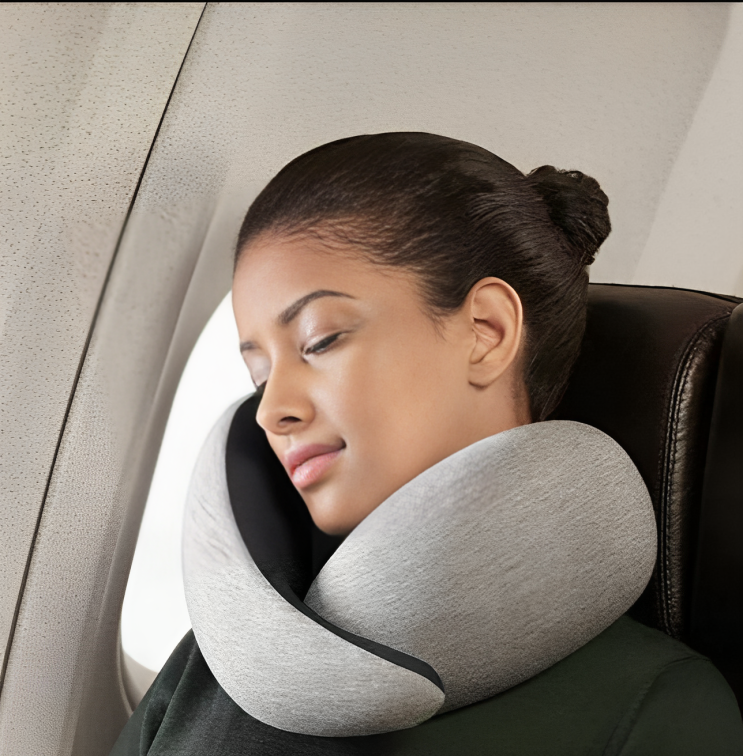 Travel-Neck-Pillow-Sleeping on Flight