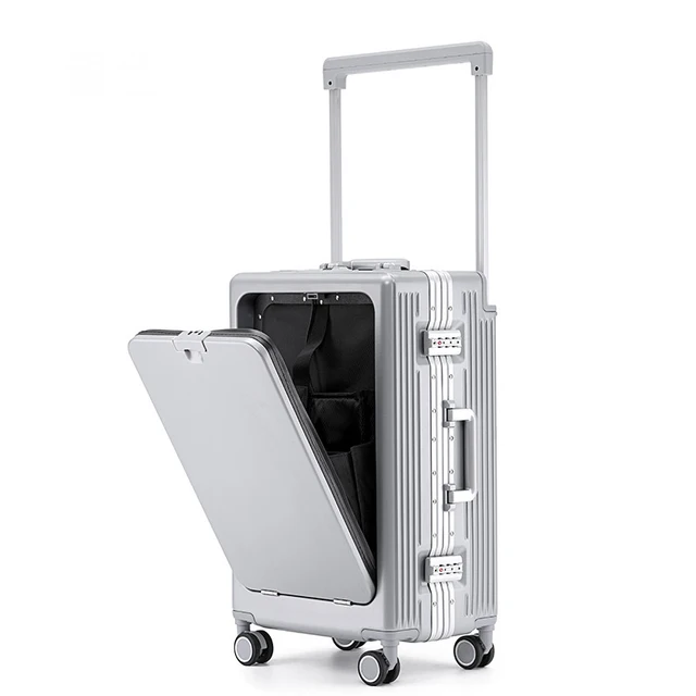 Rolling-Luggage-Aluminum Frame-Color-Silver